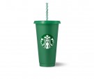 Starbucks® Reusable Set/5 Cold Cups, Striped Straws 24oz thumbnail